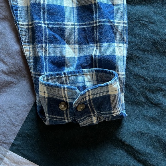 Blue/Gray “anko” button down flannel - Picture 7 of 7